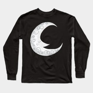Sleepy Crescent Moon Long Sleeve T-Shirt